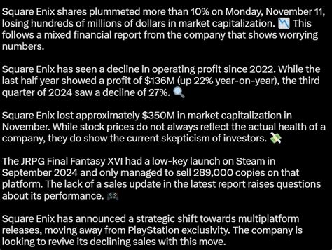 Final Fantasy 16 Extremely Underperformed On PC; Sold Only